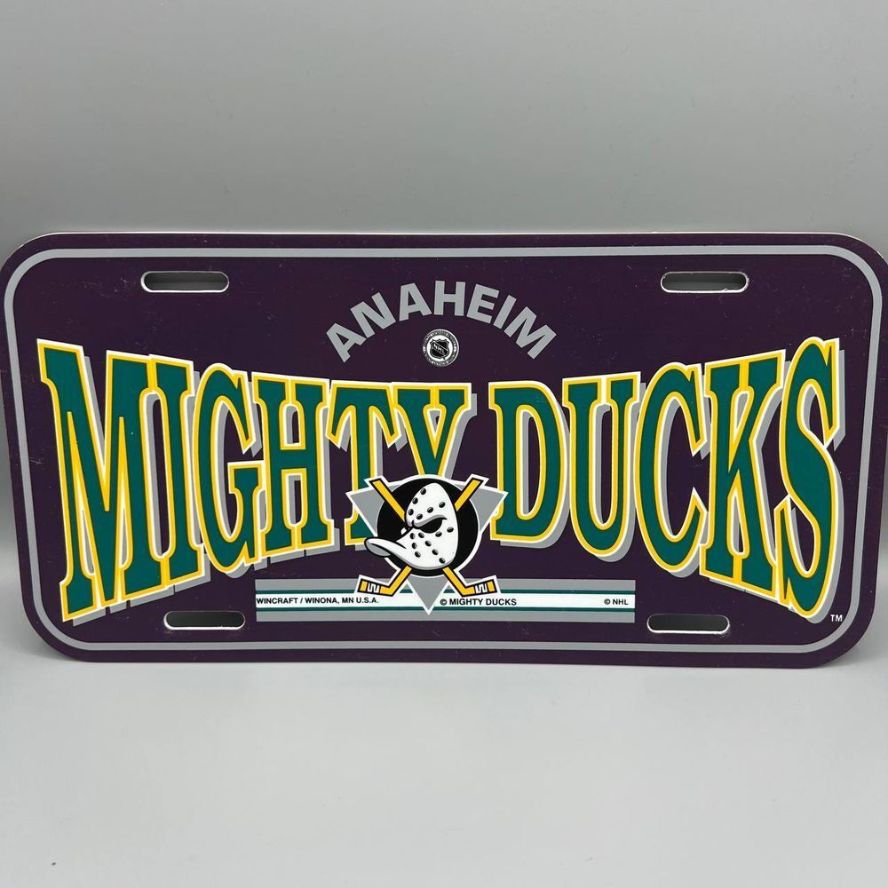 Mighty‎ Ducks NHL Wincraft Plastic License Plate